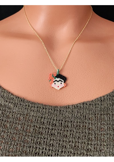 Harmel Jewelry Miyuki Turuncu Frida Kolye Turuncu
