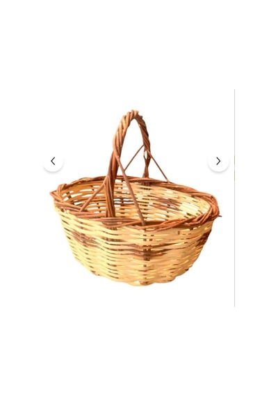 Greenosier Hasır Sepet Doğal El Yapımı 30x22cm