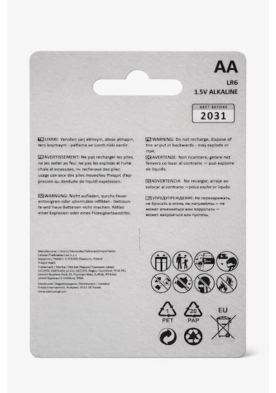 Avec 4lü Aa Lr6 Alkaline Kalın Kalem Pil Alkalin Saat Pili Alkali Pil 1.5v