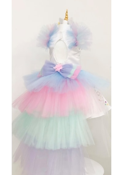 Unicorn Baskılı My Little Pony Kız Çocuk Doğum Günü Elbise&Kostüm Unicorn Baskılı My Little Pony Kız Çocuk Doğum Günü Elbise&Kostüm