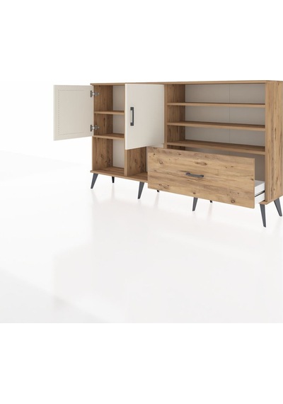 Arges Konsol 7 Raflı Tek Çekmeceli 2 Kapaklı 176x30x99 Çam-aytaşı/çam Aytası/atlas Çam - Atlas Çam Arges Konsol 7 Raflı Tek Çekmeceli 2 Kapaklı 176x30x99 Çam-aytaşı/çam Aytası/atlas Çam - Atlas Çam