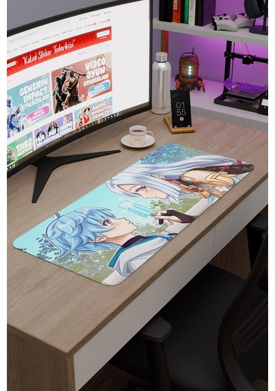 Chongyun Genshin Impact Anime Gacha V5 - 70x30 Xl Gaming Mouse Pad Fare Altlığı