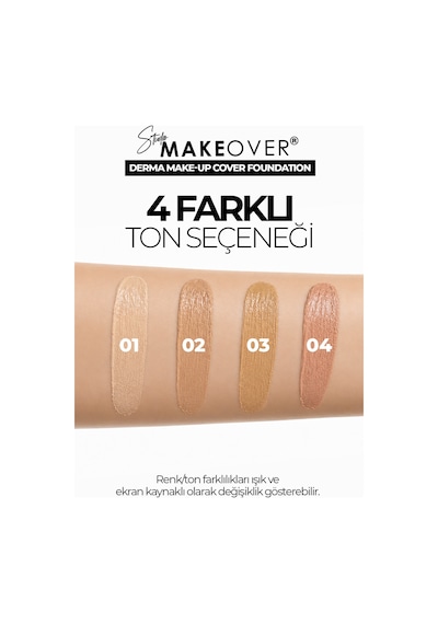 Studio Makeover Derma Make-up Cover Foundation Yoğun Kapatıcı Fondöten 03 40 ML