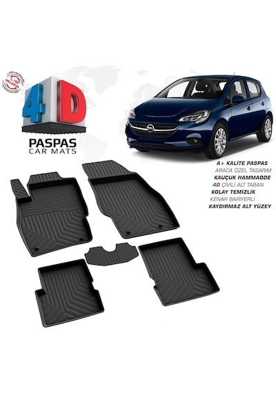 Corsa E Uyumlu 4d Havuzlu Paspas Omsa 2014 2015 2016 2017 2018 2019