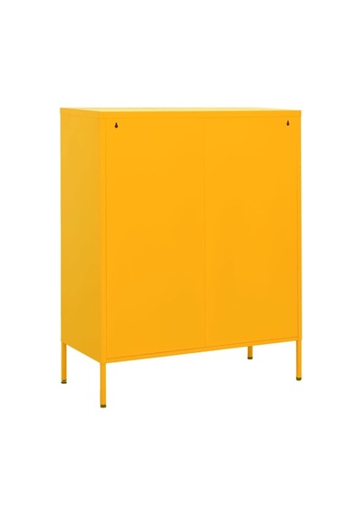 Tr Çelik Saklama Dolabı, Hardal Sarısı, 80 X 35 X 101,5 Cm, Ayarlanabilir Raflı Ve Rulmanlı Çekmeceli Metal Raf, Genel
