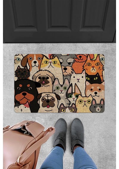 Evaşk Kapı Önü Paspası Vinil Kaymaz Tabanlı 45 X 70 Evaşkdm12113