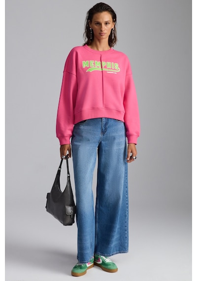 Grımelange Daleska Kadın Şehir Temalı Baskı Detaylı Yumuşak Organik Pamuk Şardonlu Regular Pembe Sweatshirt Grımelange Daleska Kadın Şehir Temalı Baskı Detaylı Yumuşak Organik Pamuk Şardonlu Regular Pembe Sweatshirt