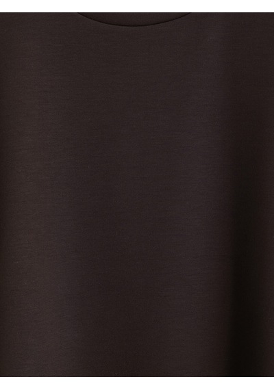 Lcw Comfort Kahverengi Şerit Detaylı Soft Touch Kadın Tişört