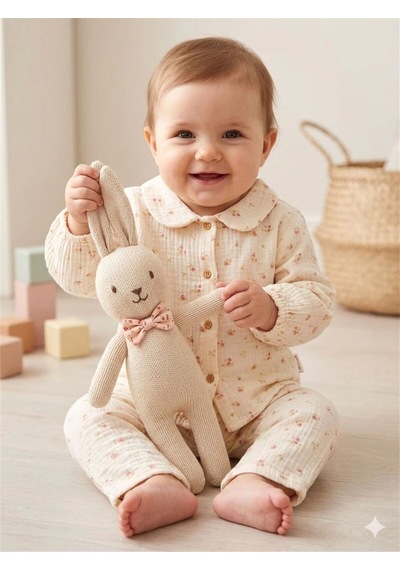 Baby Kız Bebek Rose Dream Theme Müslin Gömlek Krem 55093 Krem