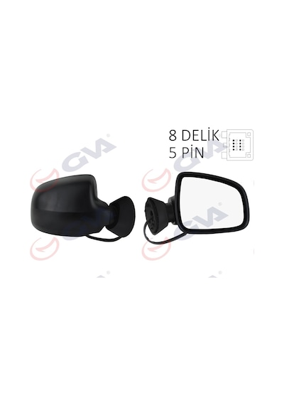 Dış Dikiz Aynası Sağ Logan Sw-mcv 08 Elektrikli Isıtmalı Konveks 5 Fiş Vm-6801ehr