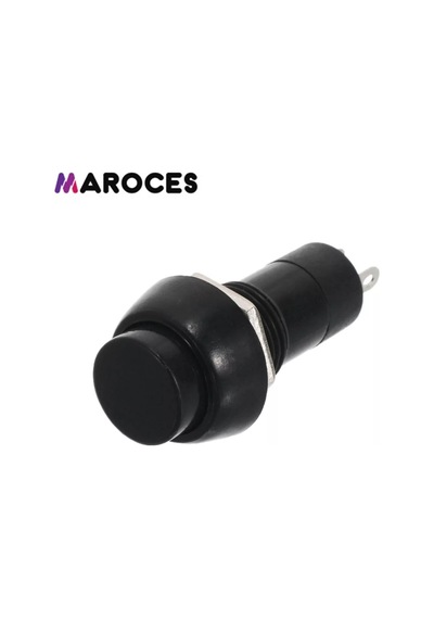 Ic-185 Buton 12Mm Kalıcılı 12Mm Anahtarlı Siyah