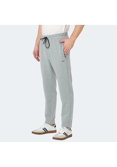 Slazenger NATASA Erkek Fermuar Cepli Gri Eşofman Altı