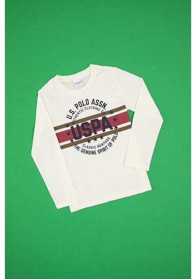 U.S. Polo Assn. Erkek Çocuk Krem Bisiklet Yaka Süprem Sweatshirt 50316535-VR256 U.S. Polo Assn. Erkek Çocuk Krem Bisiklet Yaka Süprem Sweatshirt 50316535-VR256