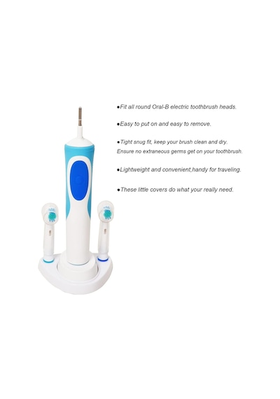 Oral-b Uyumlu Şarjlı Diş Fırçası Ve Elektrikli Diş Fırçası Başlıkları Için Koruma Kapağı 2 Adet