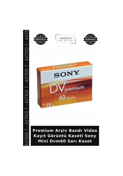 Premium Arşiv Bandı Video Kayıt Görüntü Kaseti Sony Mini Dvm60 Sarı Kaset