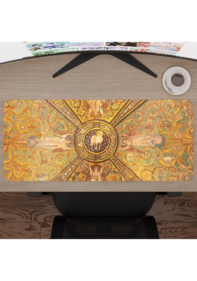 Ortaçağ Sanat Oyuncu Gaming Mouse Pad Kauçuk Kaymaz Taban Mousepad V4, 70x30 Xl