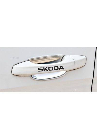 Skoda Kapı Kolu Ve Jant Sticker Seti 8 Adet