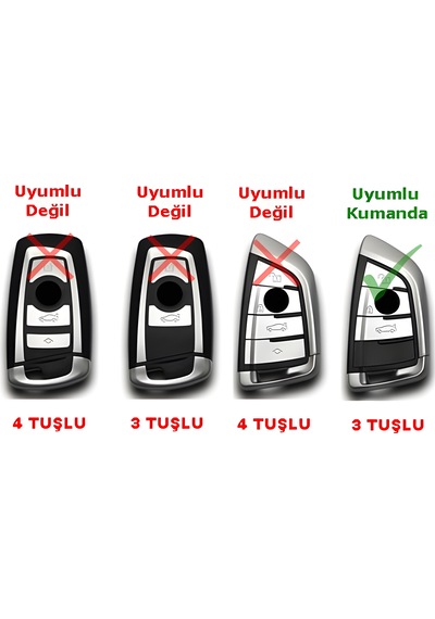 Bmw F G Serisi Uyumlu Nano Smart Kumanda Kılıfı Oto Anahtarlık Siyah Gold 3 Tuş G10 G20 G30 X5 X6