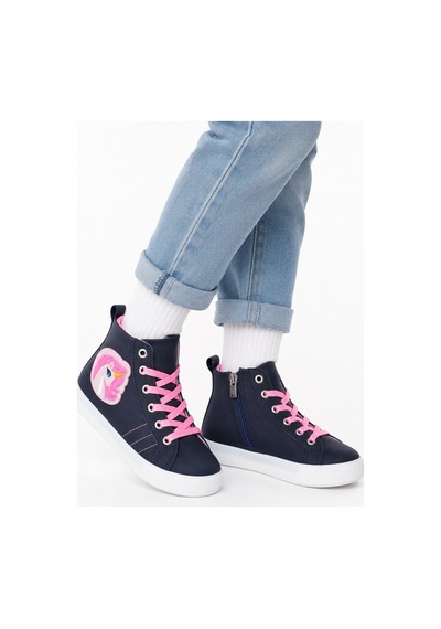 Unicorn Kız Çocuk Bilekli Spor Sneakers Ayakkabı Lacivert