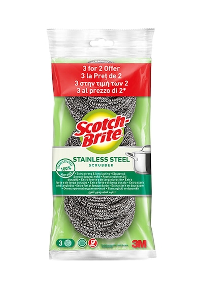 4 Adet Scotch Bride Paslanmaz Çelik Ovma Teli 2+1 Diğer