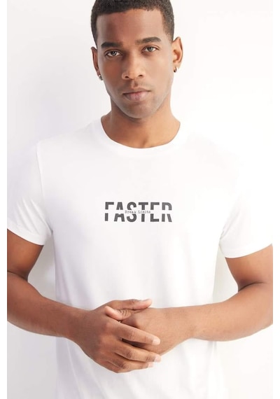 Defacto Erkek T-shirt D7811ax/wt34-27332 Beyaz