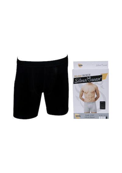Silver Swan Modal Kumaş Siyah Lüx Kutulu Boxer Siyah Silver Swan Modal Kumaş Siyah Lüx Kutulu Boxer Siyah