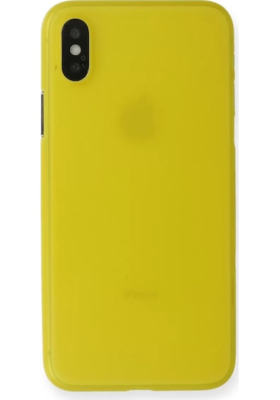 Newface Apple, Uyumlu iPhone X Kılıf Pp Ultra İnce Kapak - Sarı