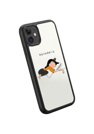 İphone 11 Uyumlu Hallederiz Desenli Kamera Korumalı Darbelere Dayanıklı Kılıf 1242-hallederiz-iphone11