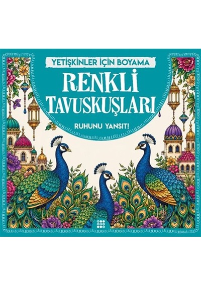Renkli Tavuskuşlar / Yetişkinler İçin Boyama