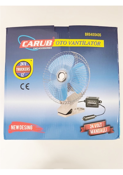 Oto Vantilatör 24 Volt 12 Inç Mandallı Çakmaklık Girişli 6400405