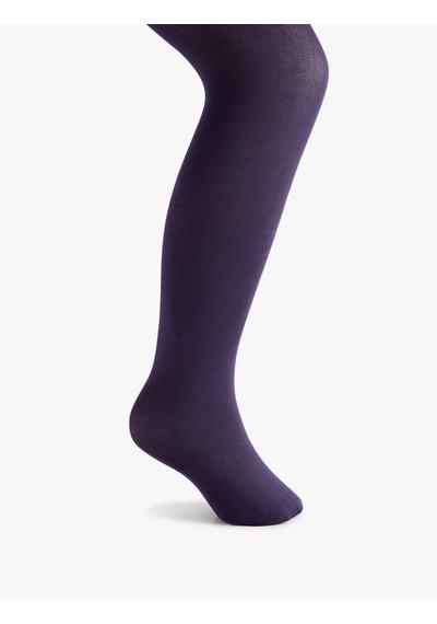 Koton Basic Külotlu Çorap Mürdüm 6wkg80138aa Mor