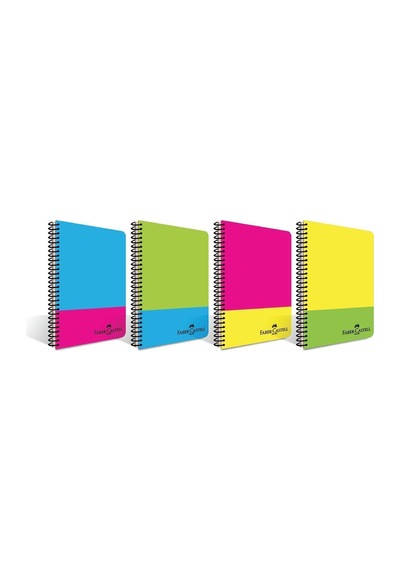 Pp Kapak Neon 120 Yaprak A4 Kareli Defter 4lü Set