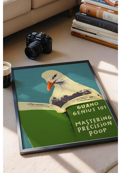 Mastering Precision Poop Çerçeveli Tablo - Güvercin Wc Tuvalet İçin Tablo