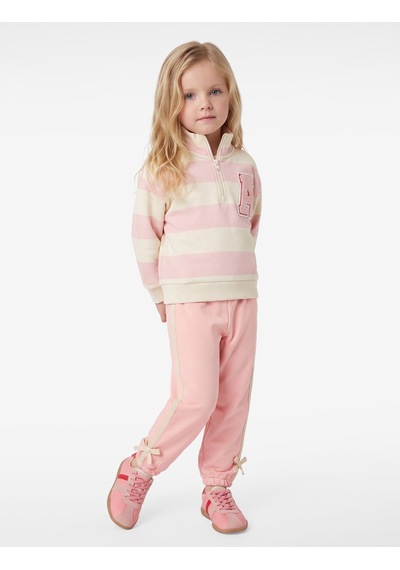Koton Fiyonklu Beli Lastikli Pamuklu Şardonlu Jogger Eşofman Altı Pembe 7wmg40016ak Gül