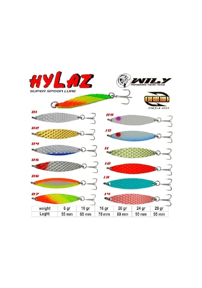 Wily Hylaz Olta Kaşık 16gr 70 Mm - Hologramlı Renk:05