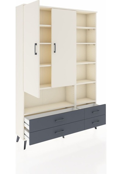 Arges Dolap 10 Raflı 4 Çekmeceli 2 Kapaklı 132x30x195 Aytaşı-aytaşı/antrasit Aytası/antrasıt Arges Dolap 10 Raflı 4 Çekmeceli 2 Kapaklı 132x30x195 Aytaşı-aytaşı/antrasit Aytası/antrasıt