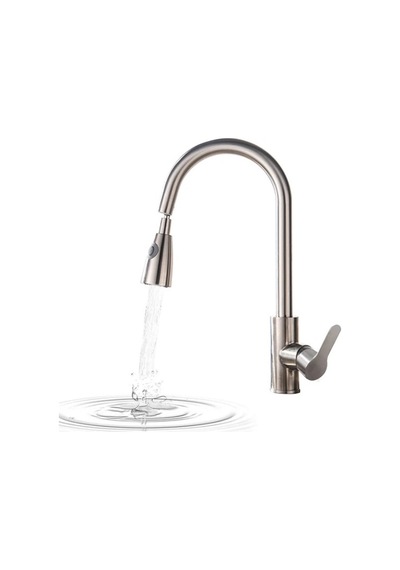 Faumix Inox Spiralli Sıcak Soğuk Su Girişli Mutfak Eviye Bataryası