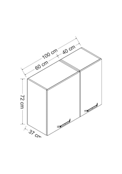 Minar 100 Cm Mutfak Dolabı Beyaz 100-B1-Üst Modül Beyaz