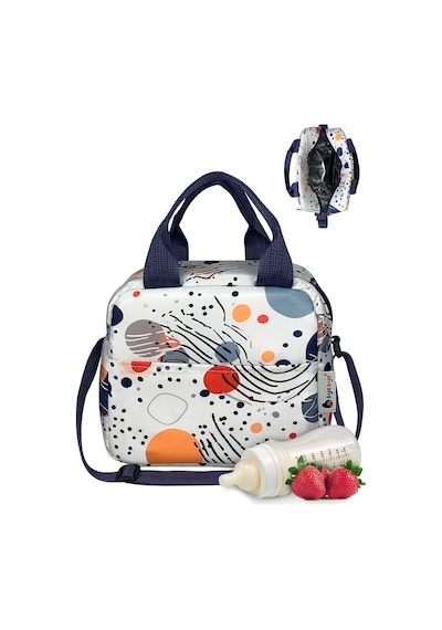 Stylo Bye Bye Lunch Omuz Askılı Beslenme Çantası ve Termos Yemek Taşıma Çantası Gri