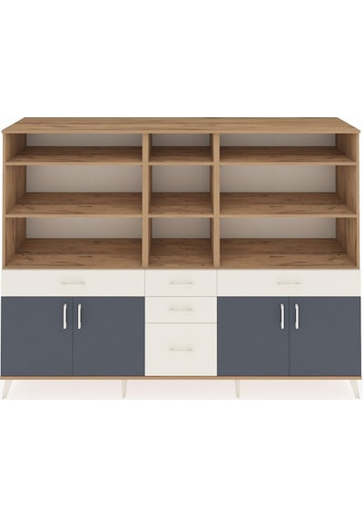 Hyperion Dolap 11 Raflı 5 Çekmeceli 4 Kapaklı 220x44x163 Çam-antr Çam-antrasit/aytaşı Hyperion Dolap 11 Raflı 5 Çekmeceli 4 Kapaklı 220x44x163 Çam-antr Çam-antrasit/aytaşı