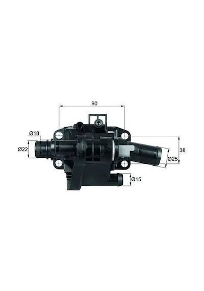 Peugeot 407 Termostat 1.6 Hdi 2004-2011 Mahle Th4183