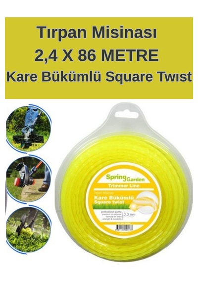 Twist Square Ot Biçme Misinası 2,4 X 86 Metre