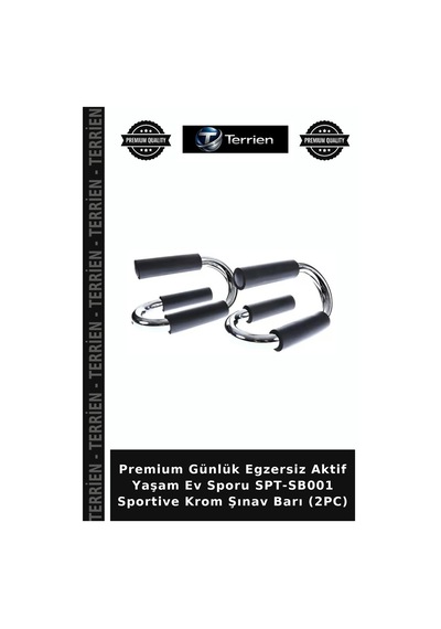 Premium Günlük Egzersiz Aktif Yaşam Ev Sporu Spt-sb001 Sportive Krom Şınav Barı 2pc