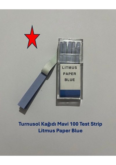 Turnusol Test Kağıdı Mavi 100 Test Strip - Turnusol Kağıdı Mavi