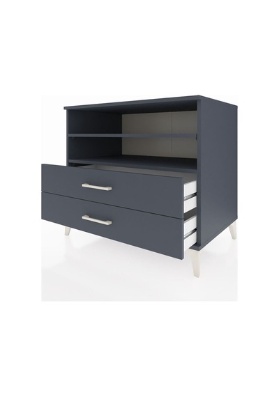 Kronos Şifonyer 2 Raflı 2 Çekmeceli 88x59x80 Antrasit-antrasit Antrasit