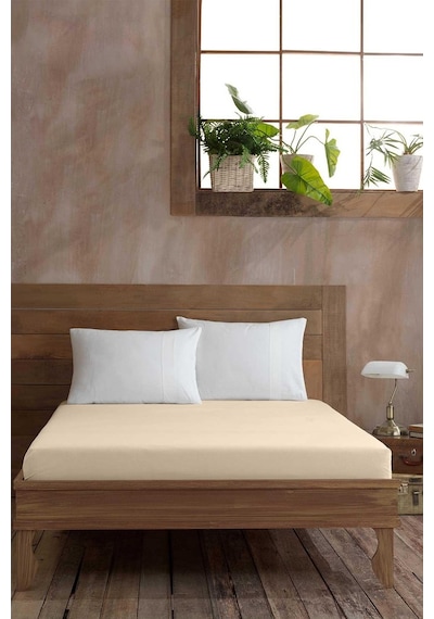 Elart Ranfors Pamuk Fitted Tek Kişilik Çarşaf 100X200Cm Cappuccino Cappuccino-Tek Kişilik Elart Ranfors Pamuk Fitted Tek Kişilik Çarşaf 100X200Cm Cappuccino Cappuccino-Tek Kişilik