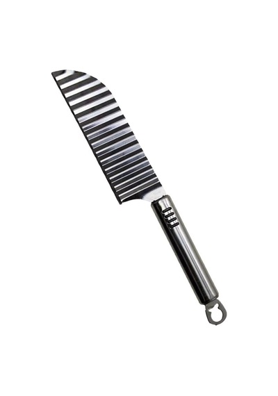 Çelik Şekilli Patates Bıçağı Ve Çelik Kızartma Maşası Çelik Metalik