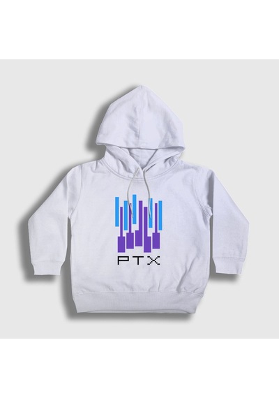 Presmono Unisex Çocuk Ptx Pentatonix Kapüşonlu Sweatshirt Beyaz