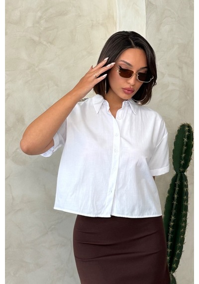Verymoda Kelebek Detaylı Gömlek D2891 Beyaz