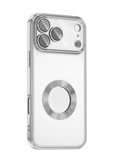Zore Apple iPhone Uyumlu 17 Pro Kılıf Kamera Korumalı Logo Gösteren Zore Omega Kapak - Lila